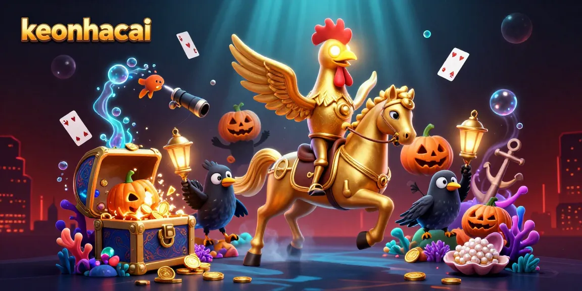 Engage in thrilling gameplay at keonhacai with vibrant casino characters amidst a dazzling backdrop.