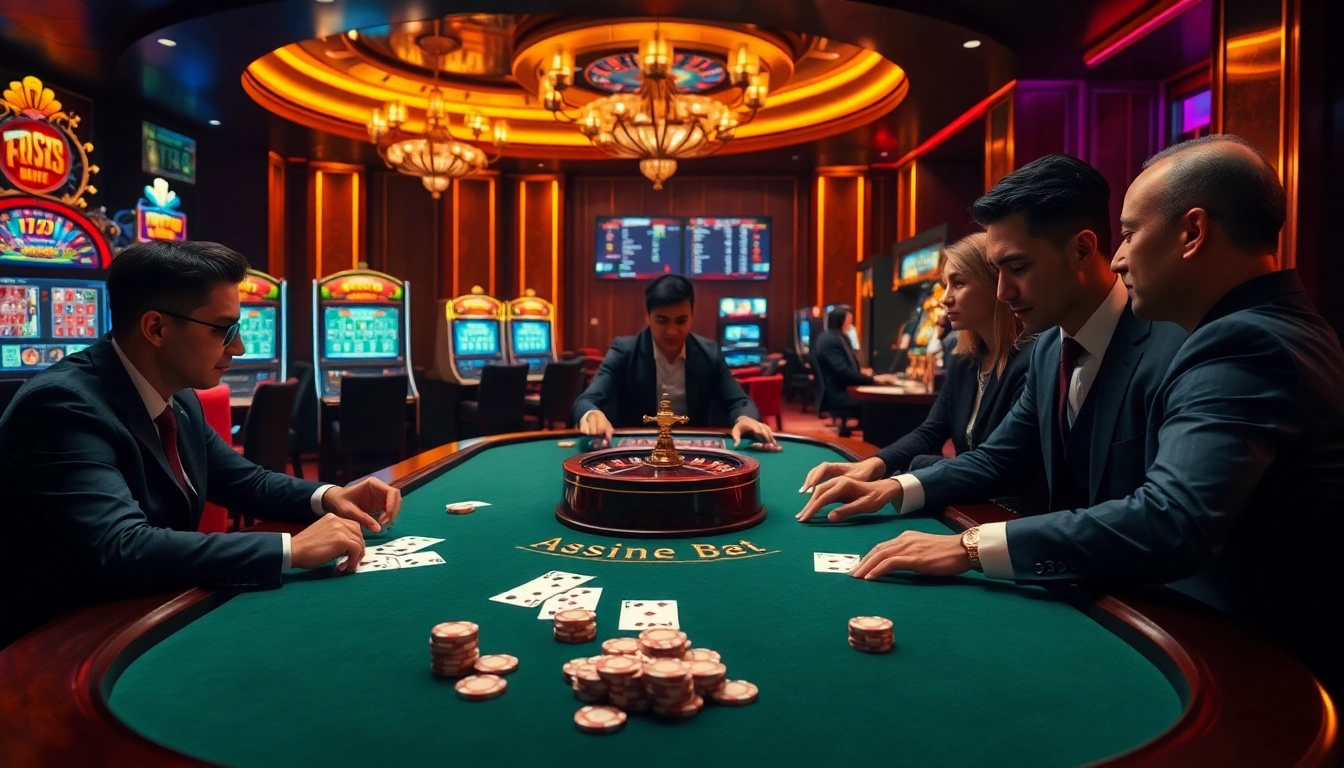 Experience the excitement of RR88 at a luxurious casino table with vibrant games and betting action.