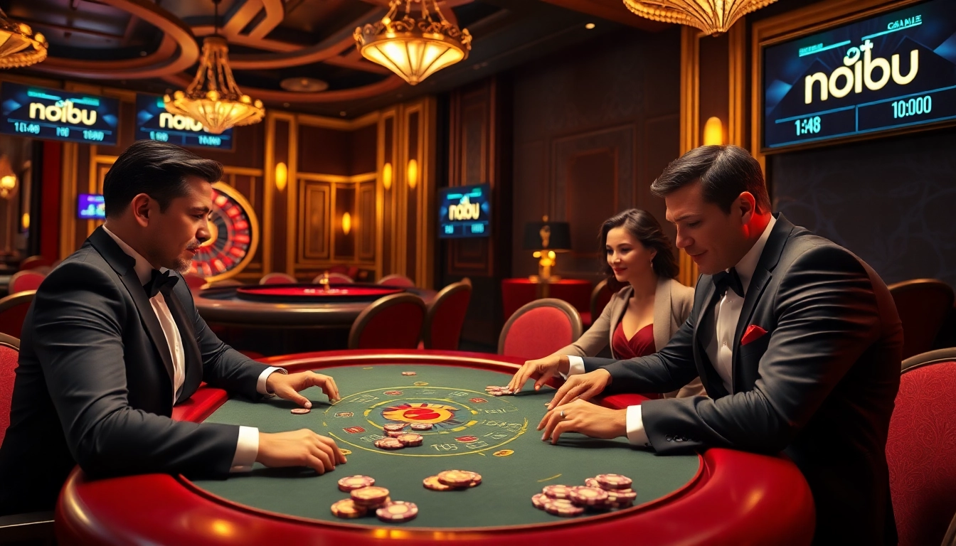 Nohu-themed casino ambiance showcasing high-stakes poker action and vibrant game odds.