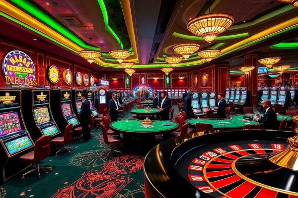 Experience thrilling action at Hb 88 with vibrant casino games and eager players at the tables.