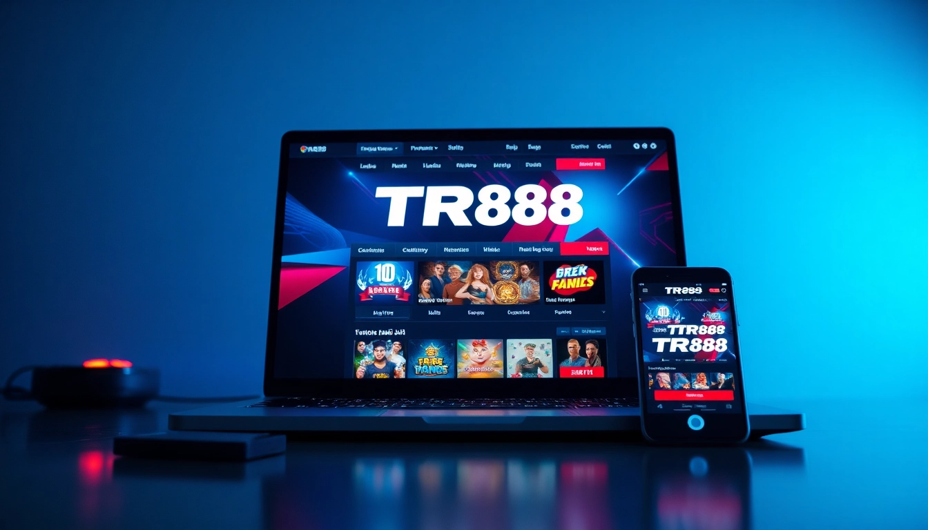 Dynamic interface of Nhà Cái TR88 showcasing gaming options and user engagement.