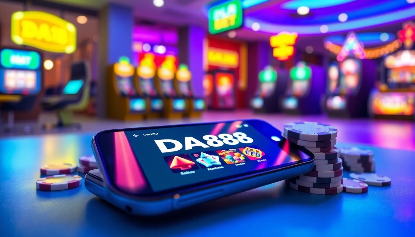 Exciting gaming experience on https://da88.media/ app, featuring vibrant game icons and mobile interface.