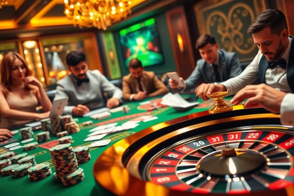 Engage in thrilling casino action at https://kong88.win with vibrant poker chips and elegant roulette wheels.