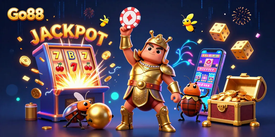 Experience thrilling wins at Go88 with vibrant 3D gaming elements and engaging characters.